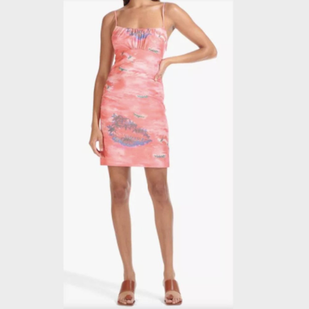 STAUD Bell Dress Red Island